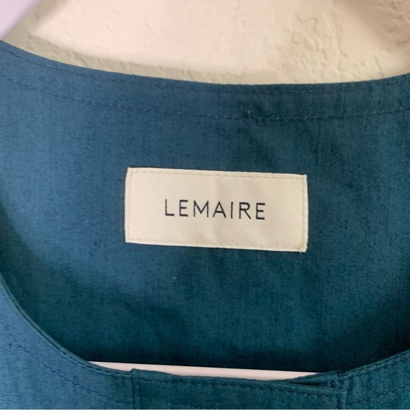 Lemaire Womens button up sleeveless top Prussia blue 36/S NWT - Picture 3 of 8